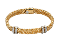Bracciale Fope Donna in Oro giallo Diamante 0.18 Ct 862B BBR - 862B BBR